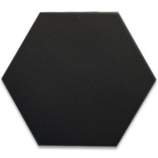  Altıgen Seramik Karo - Siyah