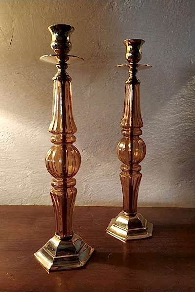 Bal Rengi Camlı Mumluk