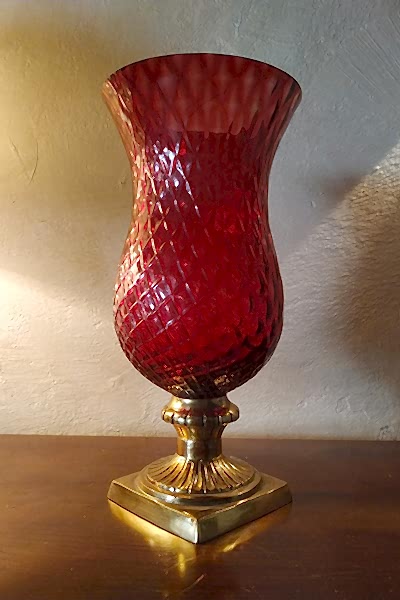 Kırmızı Opalin Vazo